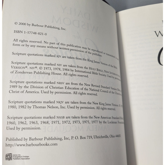 Daily Wisdom for Couples Devotional Journal Toni Sortor Pamela McQuade Book - Picture 6 of 16